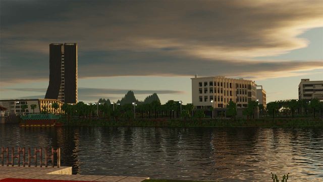 现实傍晚的此视角很美哦=